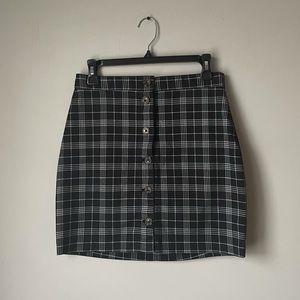 Plaid Black & White H&M Skirt